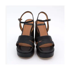Amber - Sandalia De Tiras De Piel Con Tacon Ancho Y Plataforma