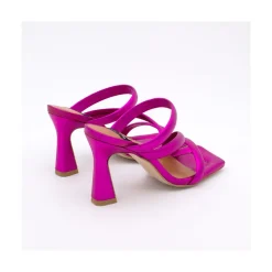 Cameron - Sandalias Metalizadas De Piel Con Tiras Anchas Acolchadas