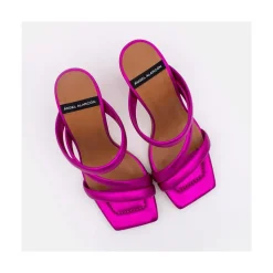 Cameron - Sandalias Metalizadas De Piel Con Tiras Anchas Acolchadas