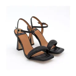 Carole Gem - Sandalia De Vestir Con Cristales Brillantes Y Tacon Alto