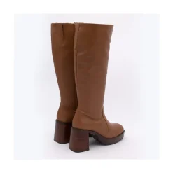 Imbrulia - Bota De Piel Con Tacon Y Plataforma