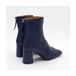 Lauryn - Botines Metalizados De Piel Con Tacon Ancho