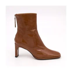 Lauryn - Botines Metalizados De Piel Con Tacon Elegante