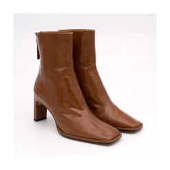 Lauryn - Botines Metalizados De Piel Con Tacon Elegante