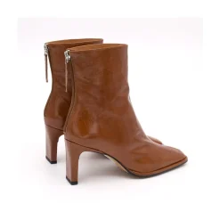 Lauryn - Botines Metalizados De Piel Con Tacon Elegante