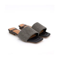 Leanne - Mule Acolchado Con Pala De Brillantes