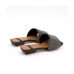 Leanne - Mule Acolchado Con Pala De Brillantes