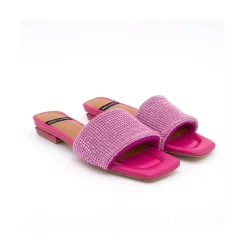 Leanne - Mule Acolchado Con Pala De Brillantes