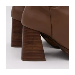 Liberia - Bota Alta De Piel Con Tacon De Bloque Y Plataforma