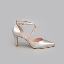 Liliam - Zapatos De Novia Tacon Medio Y Mini Plataforma Comodos