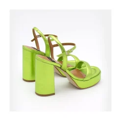 Mandy - Sandalia De Piel Con Tacon Ancho Y Plataforma