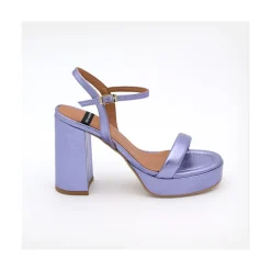 Mandy - Sandalia De Piel Con Tacon Ancho Y Plataforma