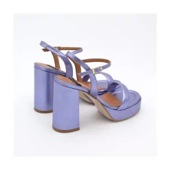 Mandy - Sandalia De Piel Con Tacon Ancho Y Plataforma
