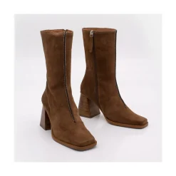 Motagua - Botas De Mujer De Ante Con Tacon De Bloque Robusto