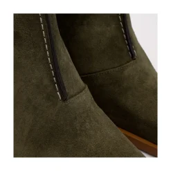 Motagua - Botas De Mujer De Ante Con Tacon De Bloque Robusto