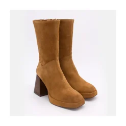 Olama - Botas De Mujer Comodas De Ante Con Tacon Chunky Y Plataforma