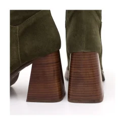Olama - Botas De Mujer Comodas De Ante Con Tacon Chunky Y Plataforma