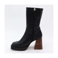 Olama - Botas De Mujer Comodas De Ante Con Tacon Chunky Y Plataforma
