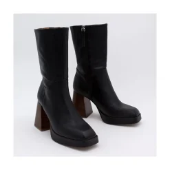 Olama - Botas De Mujer Comodas De Ante Con Tacon Chunky Y Plataforma