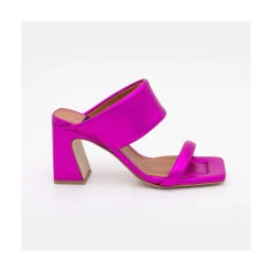 Parton - Sandalias Metalizadas Acolchadas Con Tacon