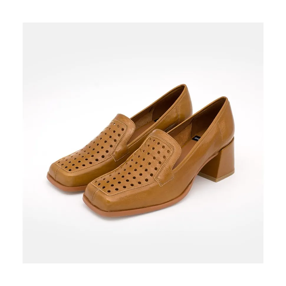 Tatum - Mocasin De Piel De Verano Con Tacon