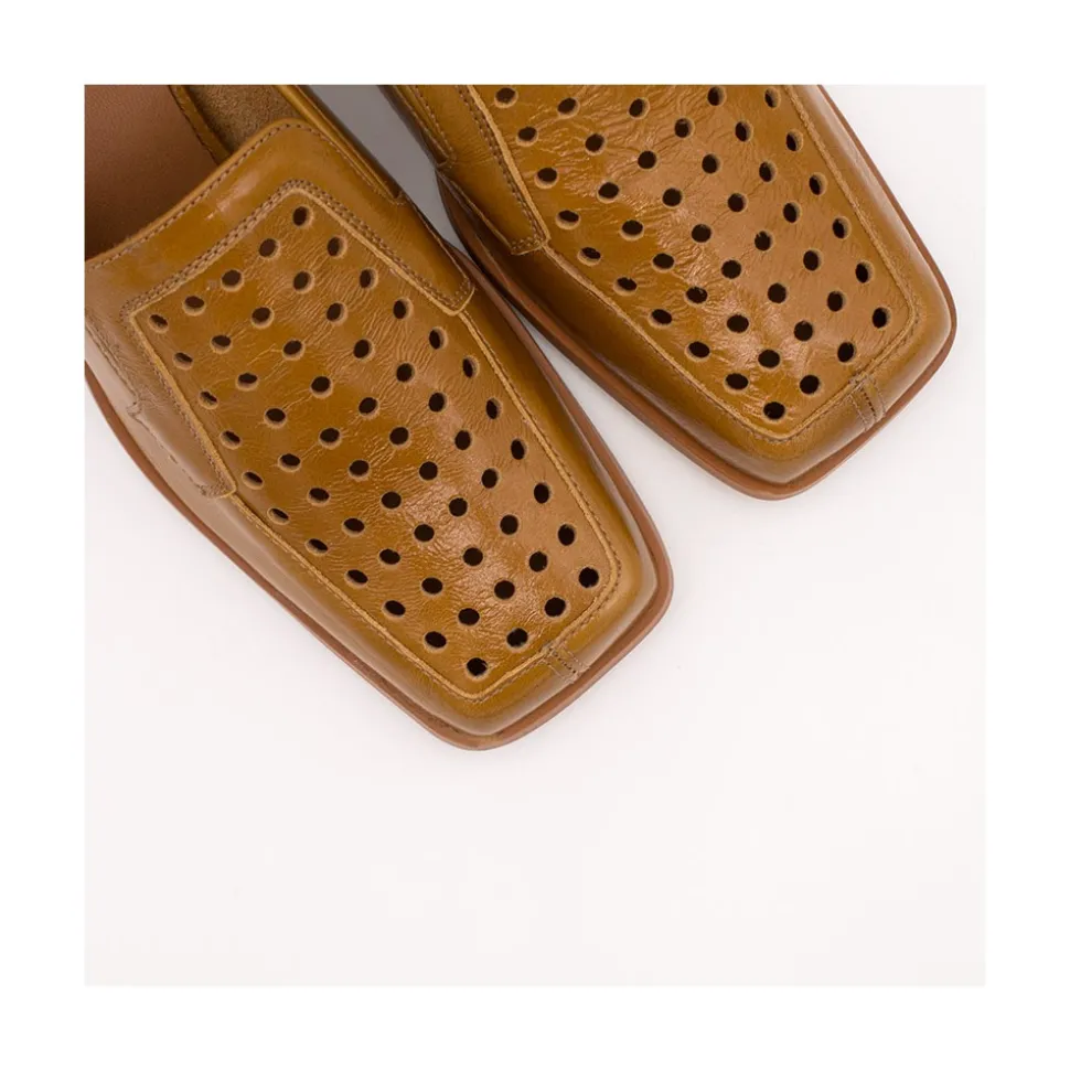 Tatum - Mocasin De Piel De Verano Con Tacon