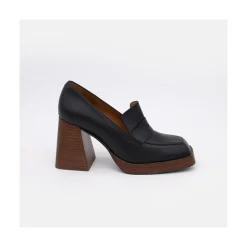 Tular - Mocasines De Mujer De Ante Con Tacon Alto Y Plataforma