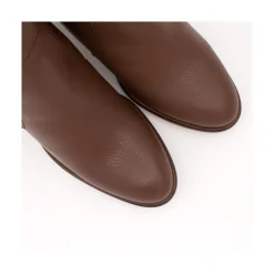 Xaya - Botin De Piel Con Tacon Alto De Puntera Redonda