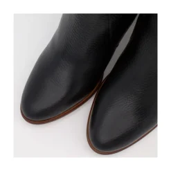 Xaya - Botin De Piel Con Tacon Alto De Puntera Redonda