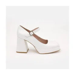 Zakia - Zapatos De Novia Diferentes, Mary Jane Con Tacon Ancho Y Plataforma