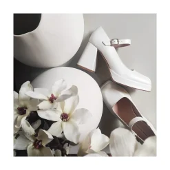 Zakia - Zapatos De Novia Diferentes, Mary Jane Con Tacon Ancho Y Plataforma